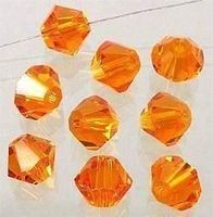 20 Perle bicone wie SWAROVSKI 6mm orange
