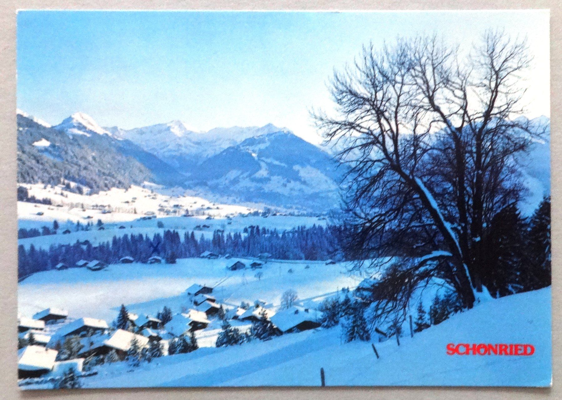 Cartoline postali: Schönried 1231 m, Berner Oberland – Usato da Fétigny venduto da Billy2miny