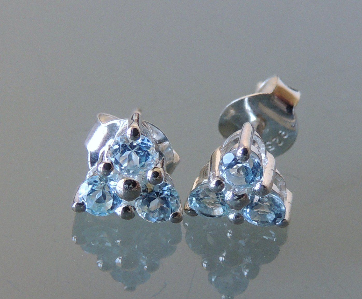 Boucles d'oreille: Topas Silber 925 Ohrstecker – Neuf (Voir description) à Waldenburg par schaller707
