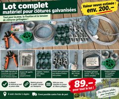 📦 Lot complet matériel pour clôtures galvanisées – 89.–