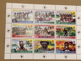 Solomon Islands Briefmarken Kultur 1978 Specimen