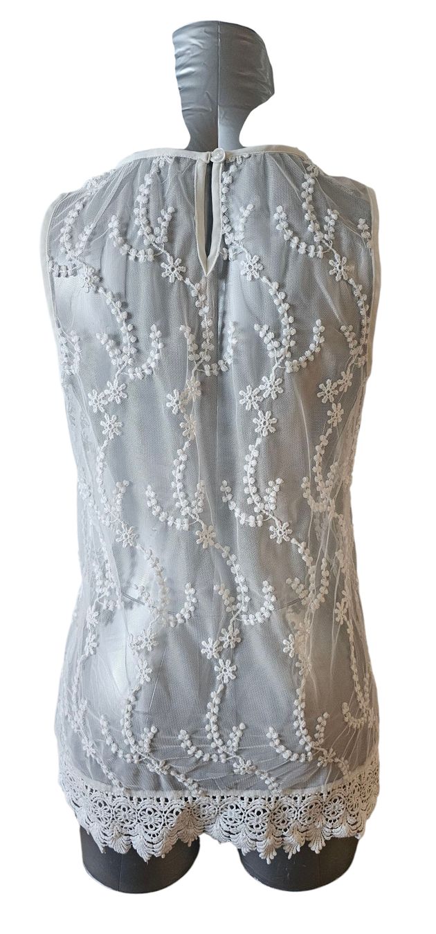 Top: Sommerliches Spitzentop Gr. S – Usato da Langenthal venduto da SecondChanceShop 1