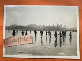 Ansichtskarte Zürichsee gefroren 1929 gelaufen guter Zustand