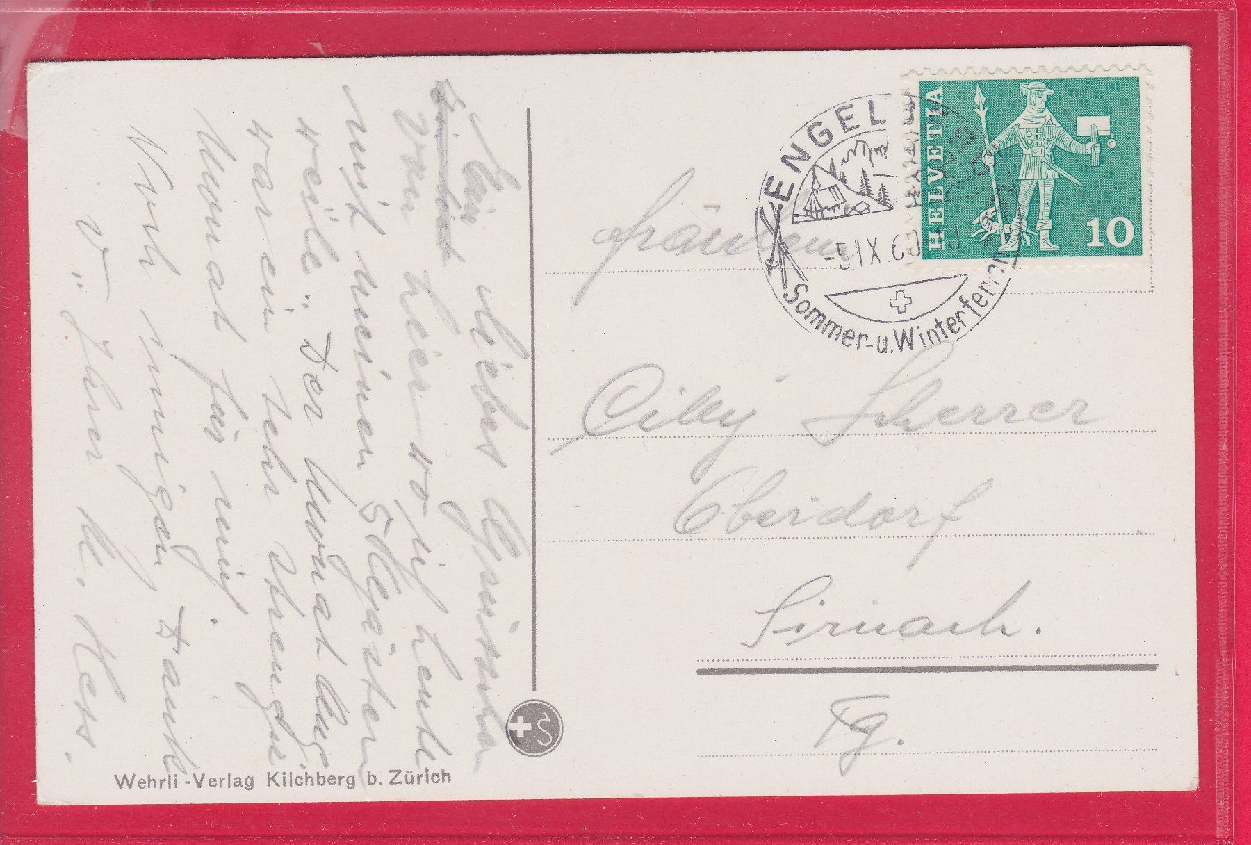 Cartoline postali: SCHWEBEBAHN ENGELBERG, 5.9.1960 – Usato da Oberrieden venduto da Gebirgsstelze 1