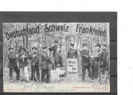 AK Militäer 1906 Gruss aus drei Ländern