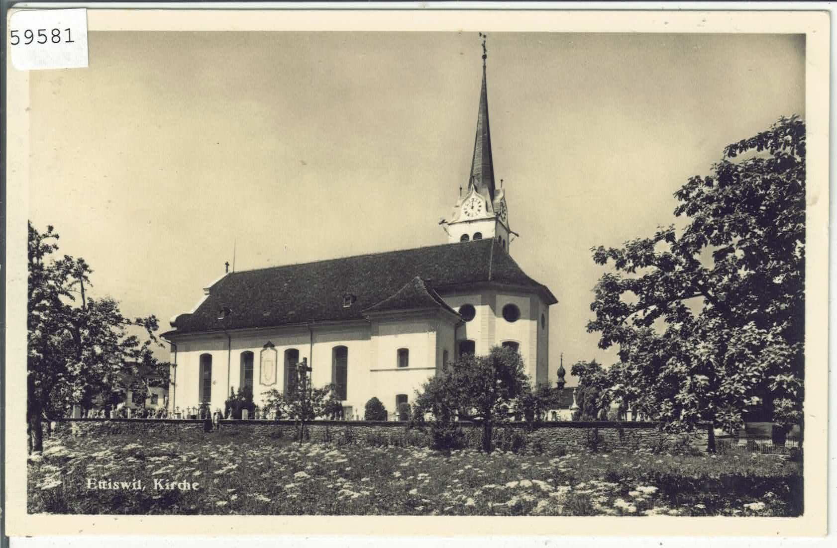 Cartes postales: Ettiswil - Kirche – Défectueux à Ettingen par Kartenplanet