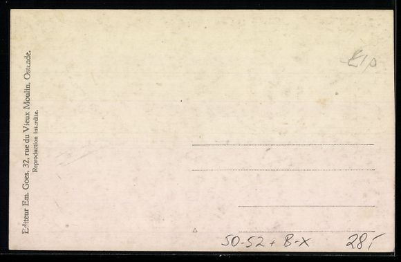 Cartoline postali: AK Ostende, Le Laitier, Hundegespann – Usato da Berlin venduto da bartko-reher 1