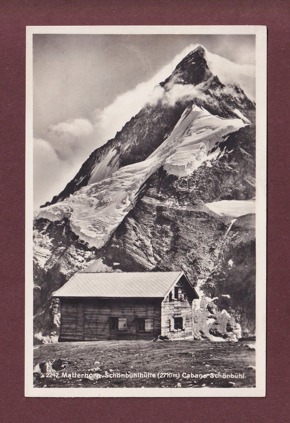 Ansichtskarten: SCHÖNBÜHL-HÜTTE - Matterhorn – Gebraucht aus Pully von nicecards
