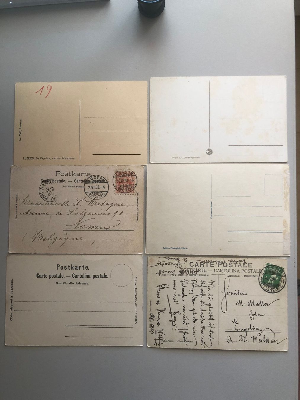 Cartoline postali: Alte Ansichtskarten Luzern / Löwendenkmal Konvolut 6 Stk – Usato da Schötz venduto da Odpa 1