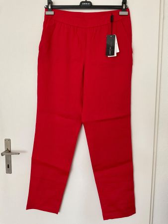 Marc Cain tolle Leinen Hose Gr 4 (40) rot NEU NP 270