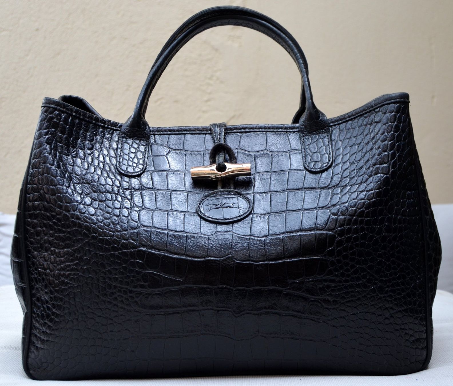 Longchamp Borse da donna: Longchamp Croco-Embossed Roseau Tasche / sac – Usato da Collonges venduto da Auganien 3