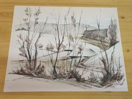 Hans Gmünder – Original Lithografie 95/200, signiert 1975