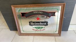 Miroir Heineken bois 55x45cm bon état