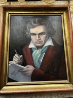 Ölgemälde Portrait von Beethoven sign