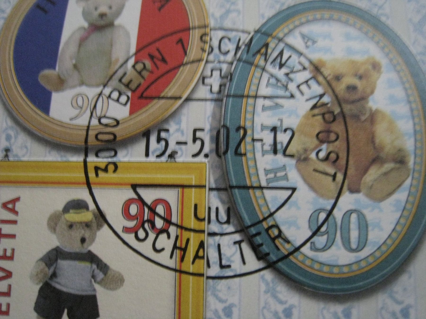 Tutti i francobolli: Teddybär Briefmarken  sauberer Stempel  2002 – Usato da Aarwangen venduto da Pinsel7890 2