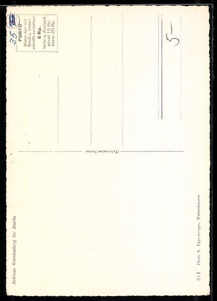 Cartoline postali: Werdenberg, Strassenpartie mit Blick zum – Usato da Berlin venduto da bartko-reher 1