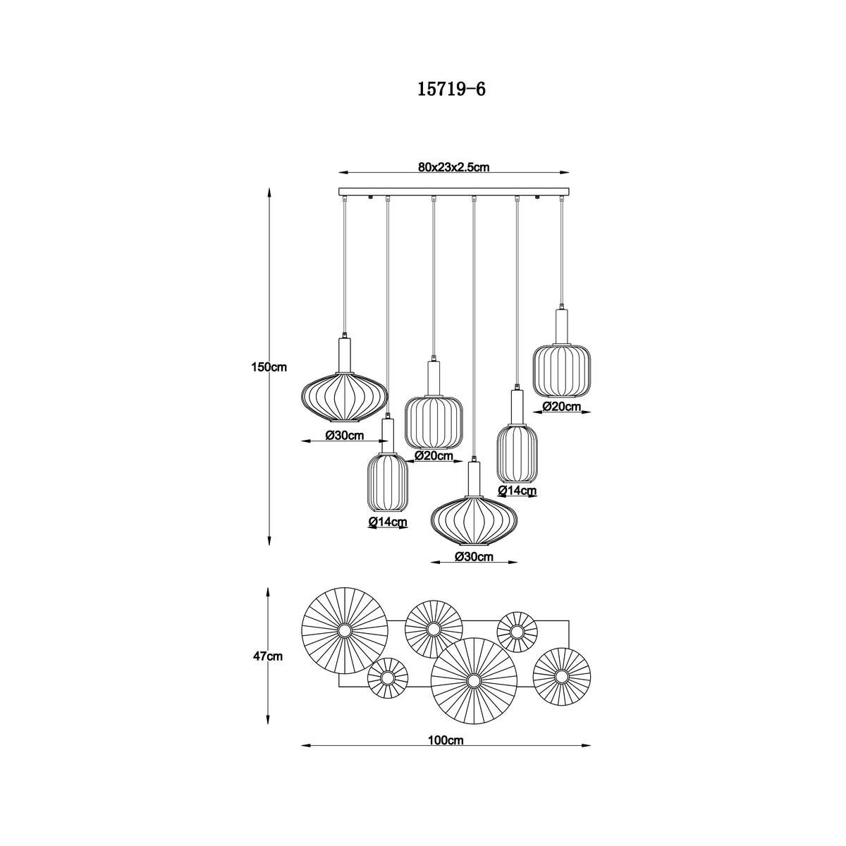 Lampadari & plafoniere: Pendelleuchte, Glas, 100 cm x 47 cm – Nuovo (secondo la descrizione) da Kreuzlingen venduto da Smart-Light 6