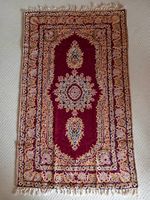 Kashmiri Teppich Seide auf Baumwolle, Wandbehang