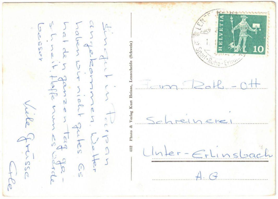 Cartoline postali: Valbella - Skigebiet mit Heidsee – Usato da Binningen venduto da Mountainrider 1