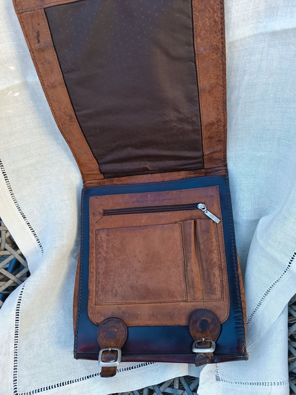 Zaini: Vintage Leder Rucksack Handtasche – Usato da Sargans venduto da Benziner 4
