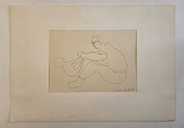 Lill Tschudi Original Zeichnung handsigniert 52x37cm mit PP