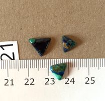 Azzurit / Malachit  3 x Cabochons        SALE   top Sammlung