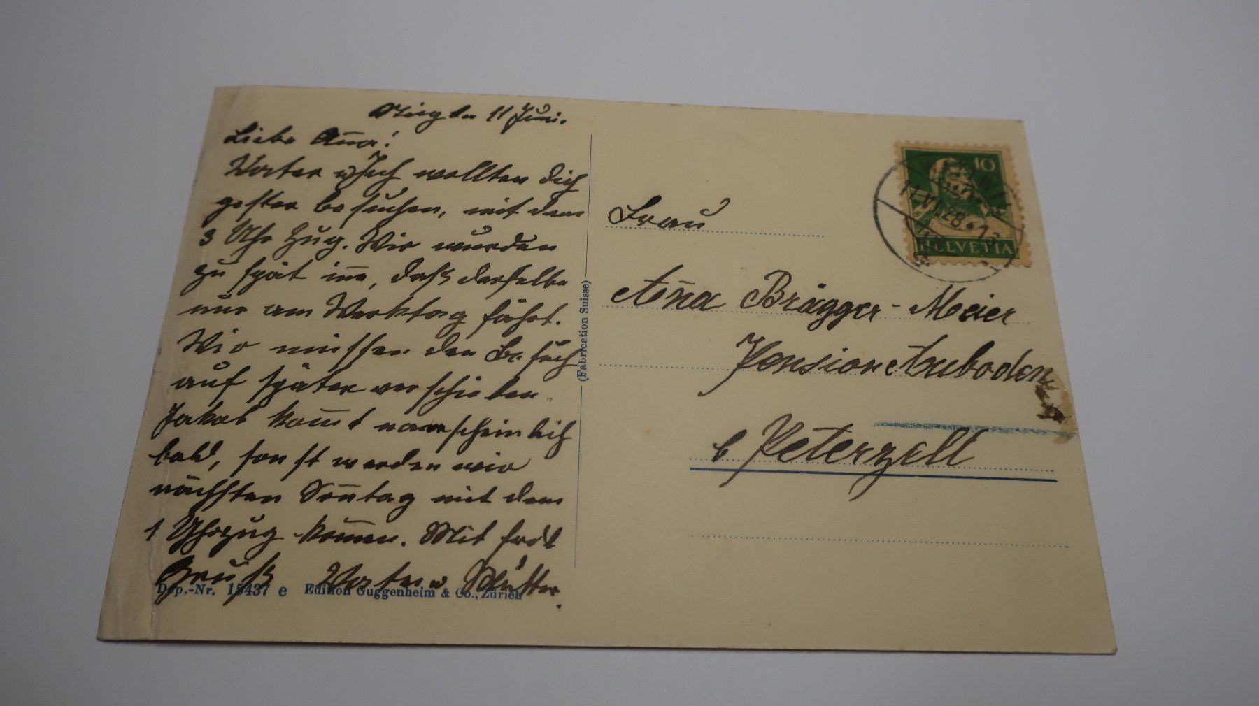 Cartoline postali: Wattwil, Gesamtansicht.  1928 – Difettoso da Cormoret venduto da Pascalll2001 7