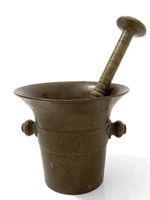 Antiker Mörser und Stössel aus Bronze