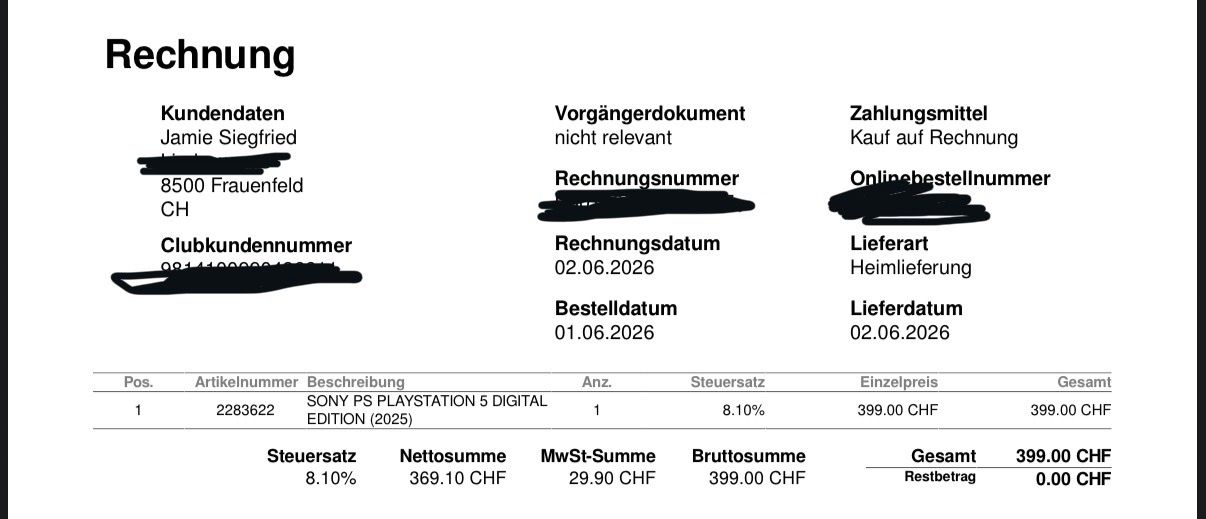 Sony Konsolen: Ps5 2Wochen gebraucht – Gebraucht aus Frauenfeld von jamieSiegfried 1