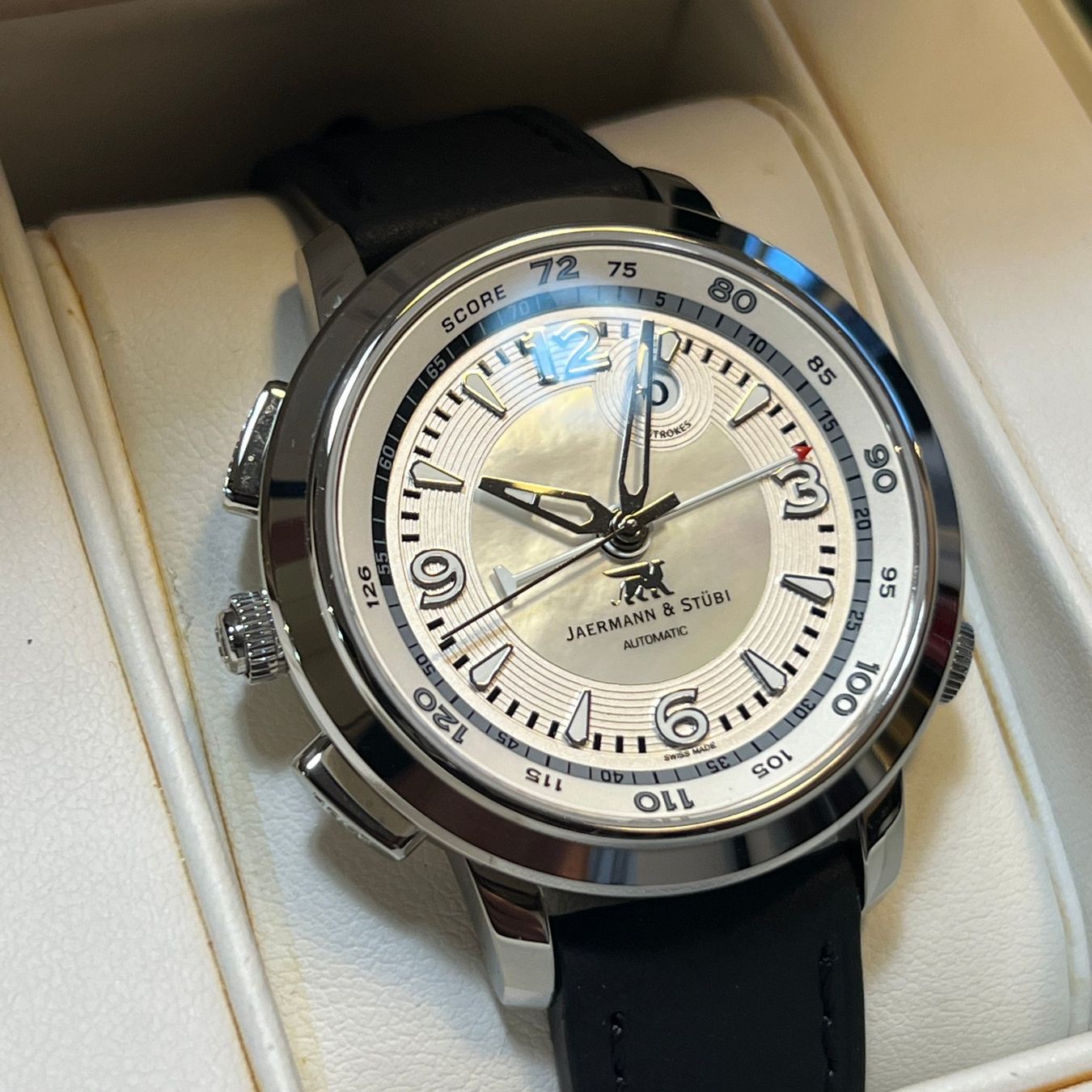 Orologi: Jaermann & Stübi Automatic Chronograph 2024 Full Set QG1 – Usato da Carouge GE venduto da Watchaser 1