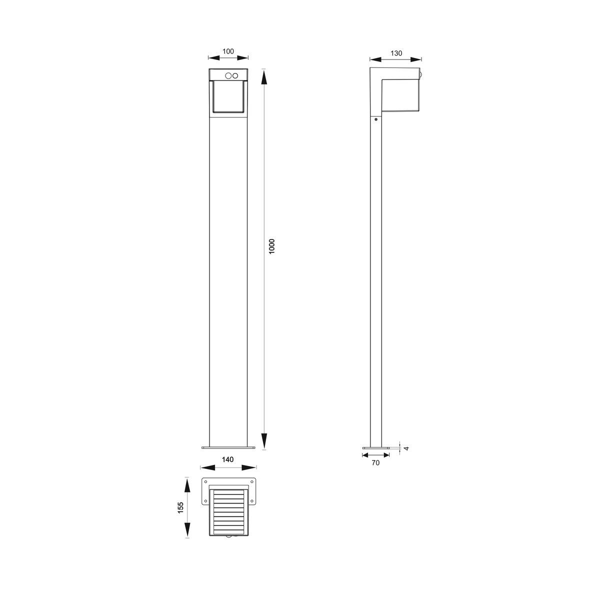 Lampade: Aussen Stehleuchte, Solar, 100 cm Höhe – Nuovo (secondo la descrizione) da Kreuzlingen venduto da Smart-Light 3