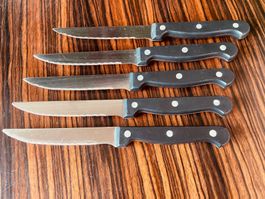 5-teiliges Set von Steakmessern