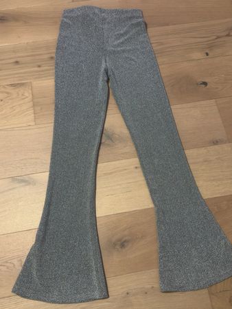 H&M Schlaghose glitzernd silber Grösse S guter Zustand
