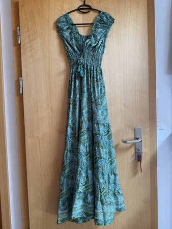 Boho Maxistufenkleid aus Seide