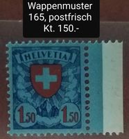 MA184) 165, Wappenmuster sauber postfrisch Kt. 150.-