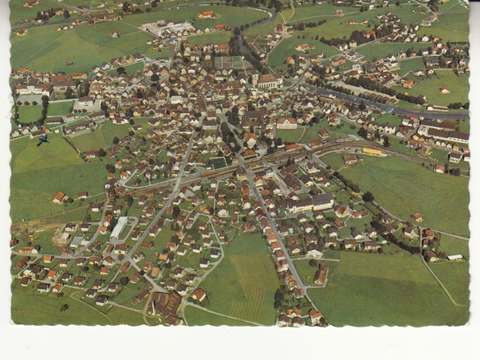 Cartoline postali: Appenzell Flugaufnahme 1970 – Usato da Bürglen TG venduto da StampGraf