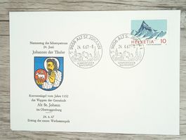 TR17 Enveloppe + Timbre Suisse 1967