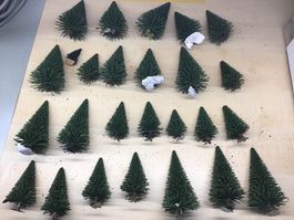 26 Modellbäume Tannen Bäume Weihnachten Winterdeko H0