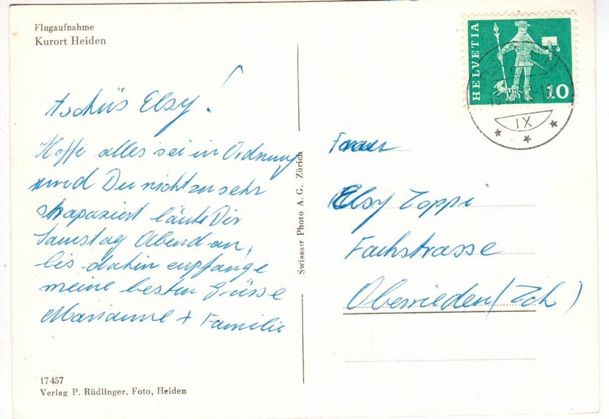 Cartoline postali: Flugaufnahme Kurort Heiden – Usato da Wolhusen venduto da Curver9 1