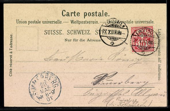 Cartoline postali: Litho Einsiedeln, Kloster im Vollmondlic – Usato da Berlin venduto da bartko-reher 1