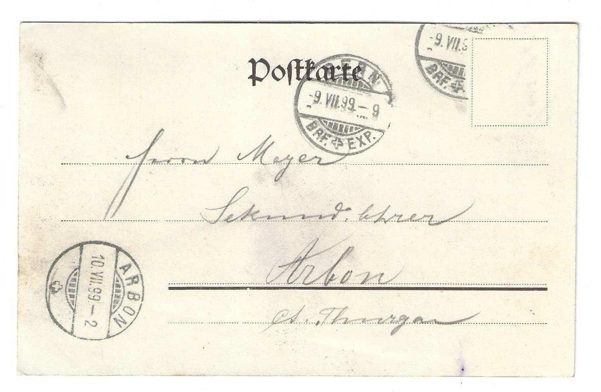 Cartoline postali: BERN  Marktgasse  1899 !! – Usato da Weinfelden venduto da Fortuno 1