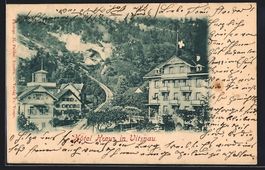 AK Vitznau, Hotel Kreuz, 1900