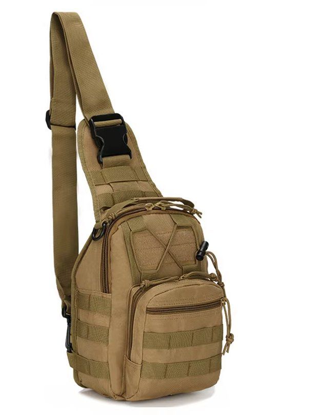 Taschen: Tactical EDC Sling Bag Umhängetasche MOLLE System beige – Neu und originalverpackt aus Illnau von diy-shop