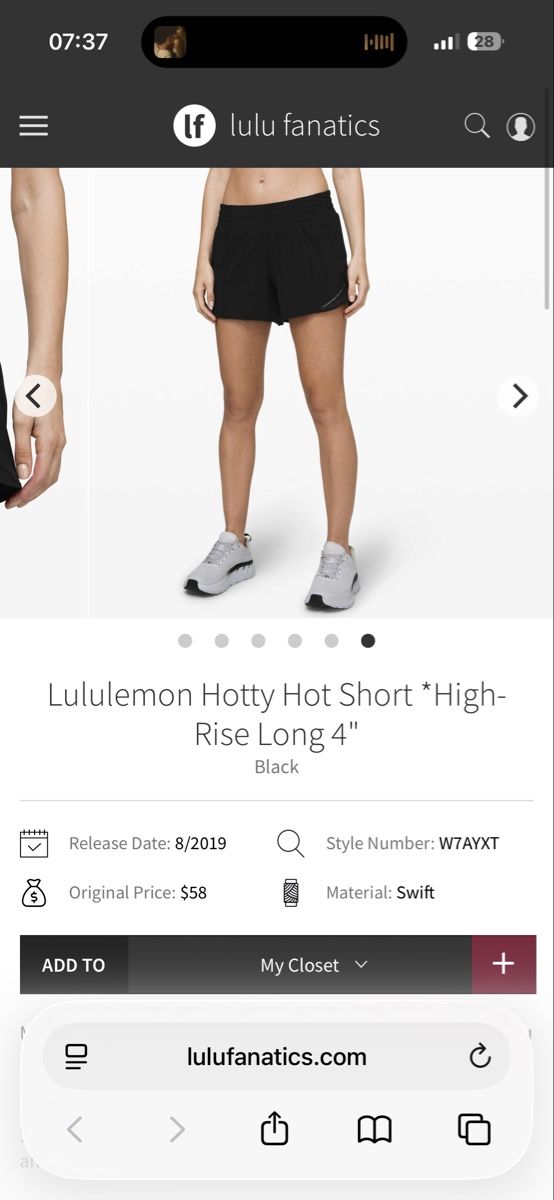 Lululemon Pantaloni: Lululemon Hotty Hot Short 4" Schwarz Gr. 12 – Nuovo (secondo la descrizione) da Basel venduto da kla_6ln8 8