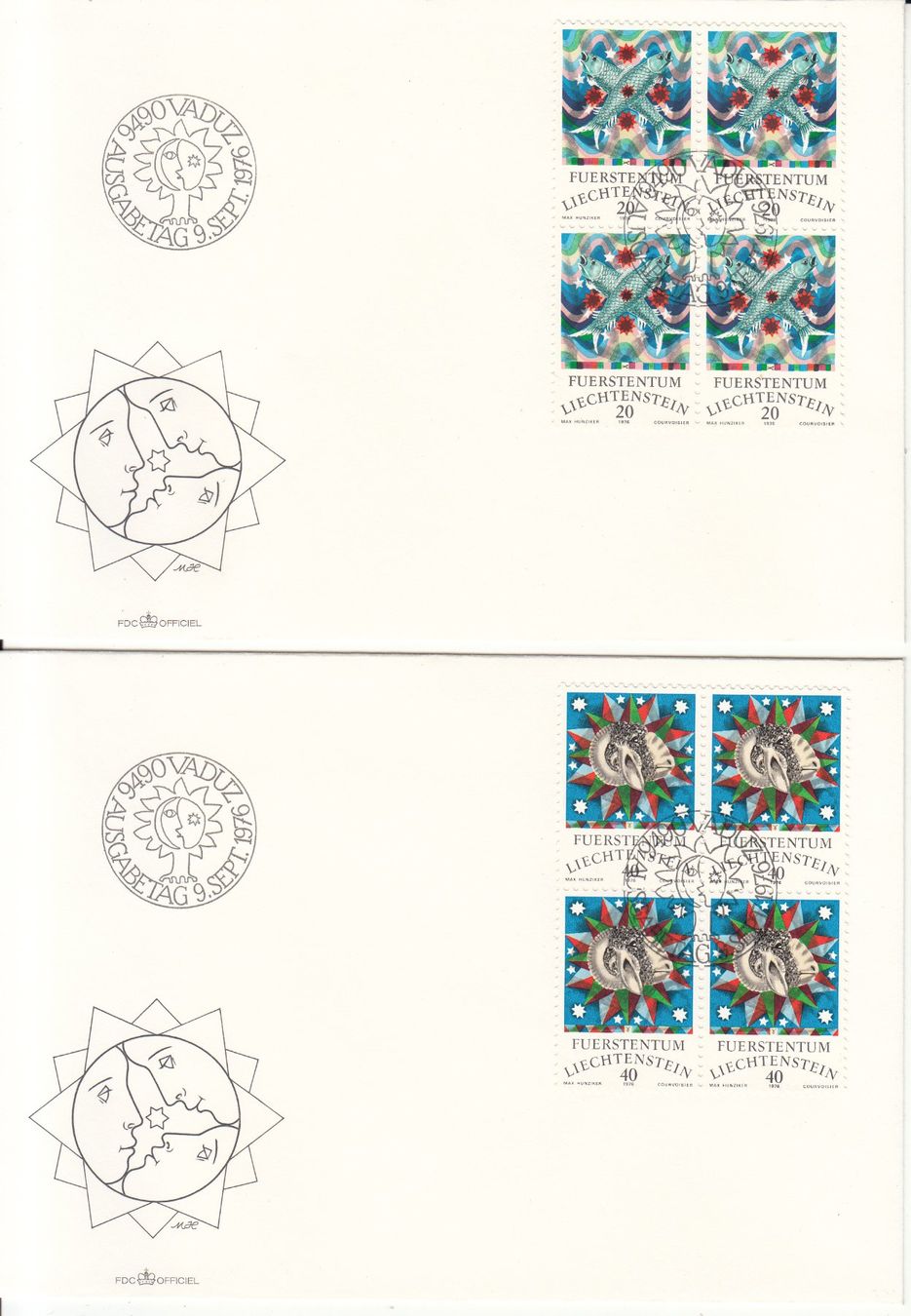 Tutti i francobolli: LBK 596 - 599 im 4er-Block FDC – Usato da Bürglen TG venduto da StampGraf 1