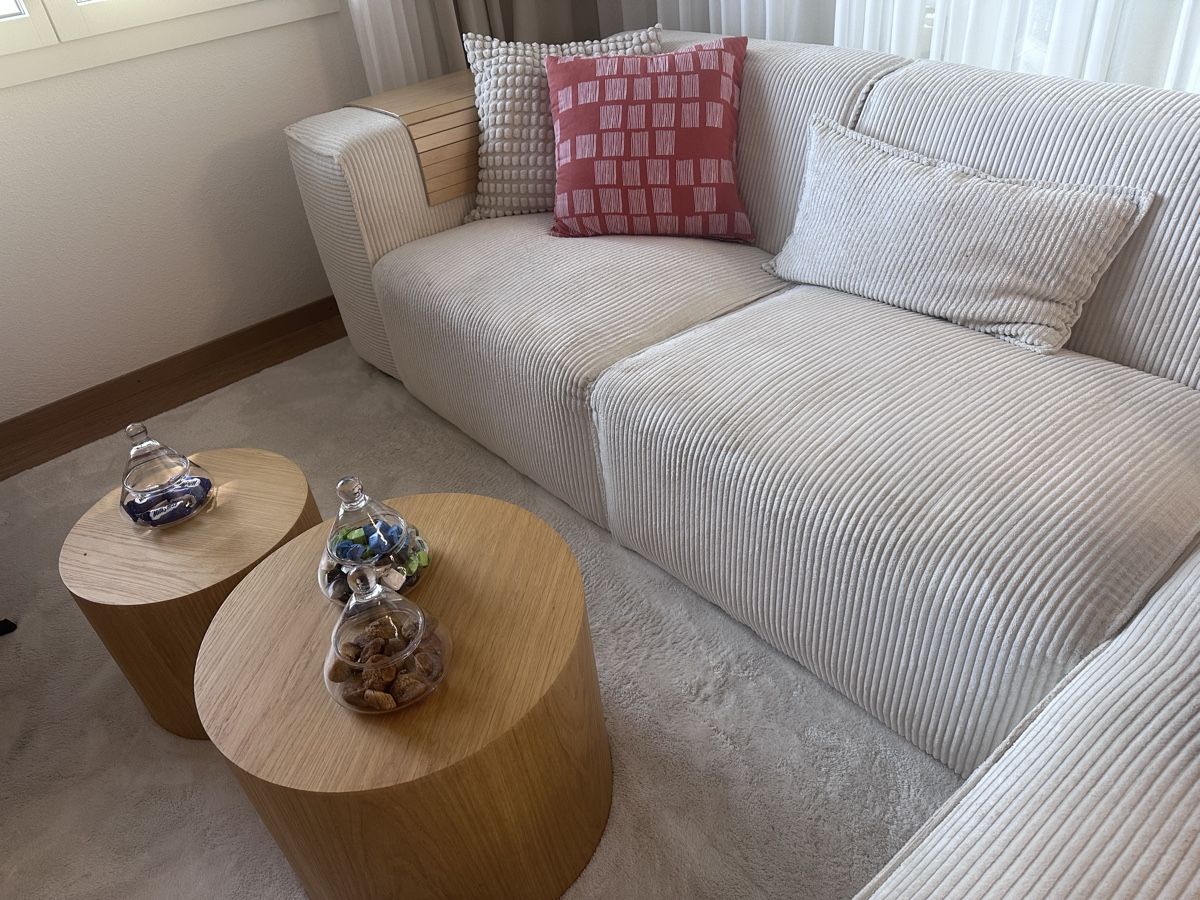 Divani: Ecksofa aus Cord, cremefarben – Usato da Aarau venduto da bikestones 3
