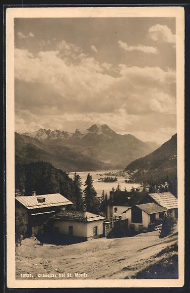 Ansichtskarten: AK St. Moritz, Blick auf Chasellas – Gebraucht aus Berlin von bartko-reher