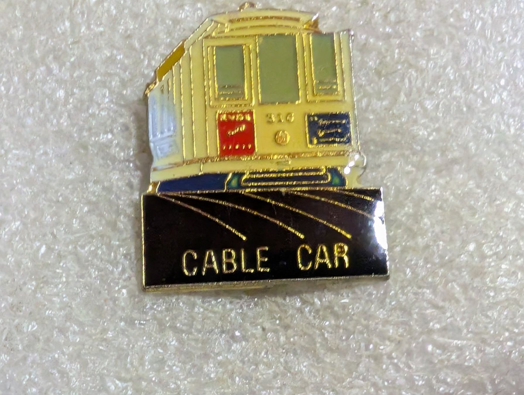 Placchette & Badge: Ansteckpin 213: Eisenbahn Cable Car – Usato da Oppligen venduto da Pin-Fall-Shop