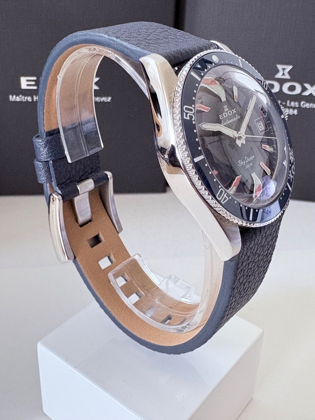 Edox Orologi: Edox SkyDiver 38 Date Automatic Special Edition New/Garantie – Nuovo e nell'imballaggio originale da Genève venduto da GLwatchsa 6