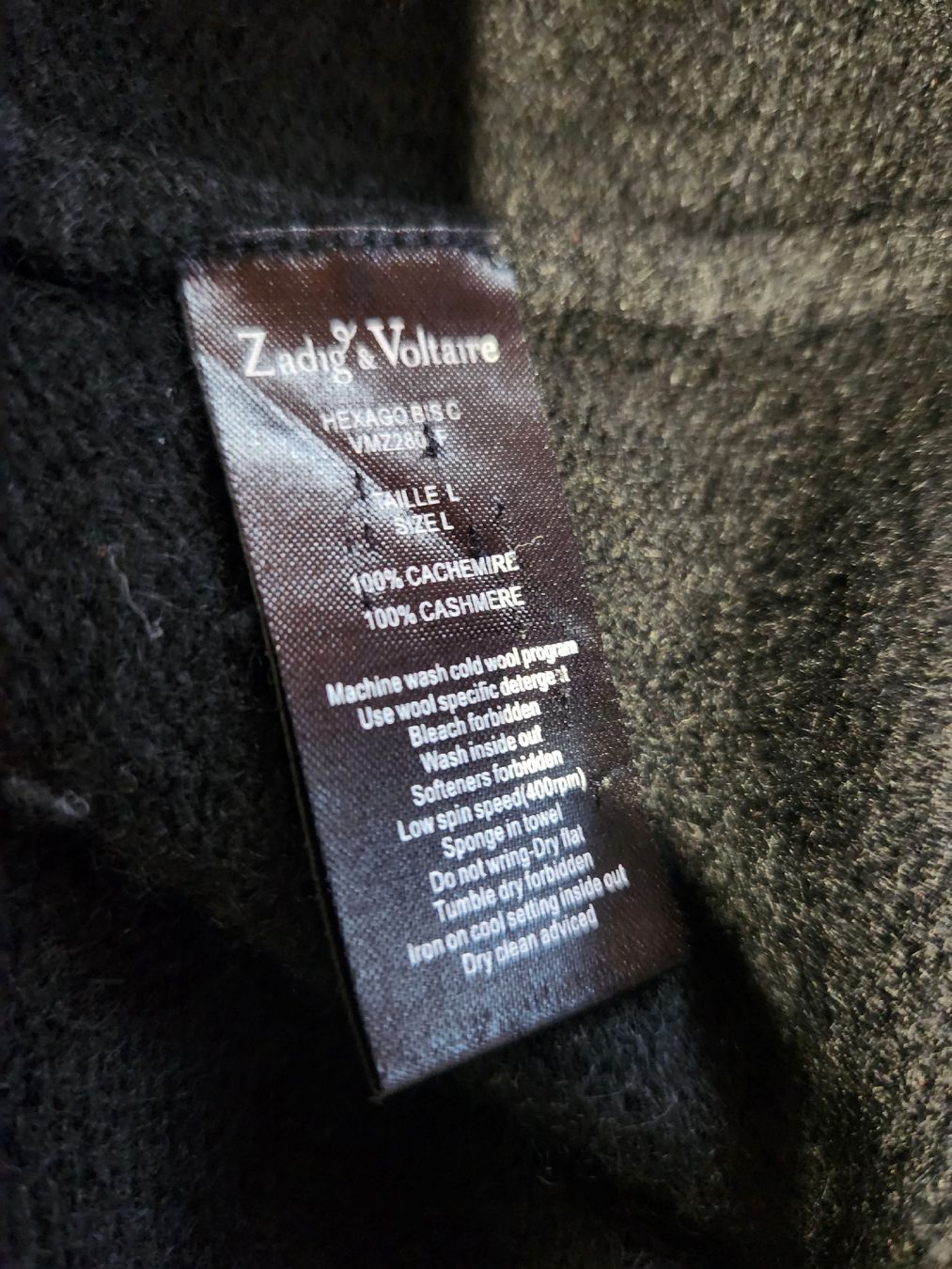 Maglioni & Felpe: Pull Zadig & Voltaire cachemire noir taille M/ L – Usato da Niedergösgen venduto da Eva2410 5